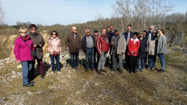 Wanderung durch den Steinbruch im Neandertal