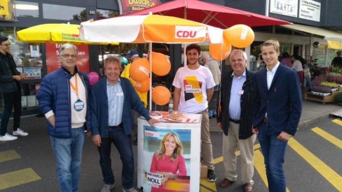 Wahlkampfstände der CDU Erkrath